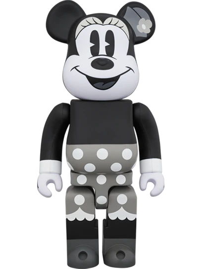 BE@RBRICK figure: MINNIE MOUSE (B&W Ver.)