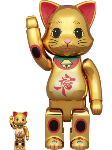 BE@RBRICK figure: Maneki Neko Gold Plated