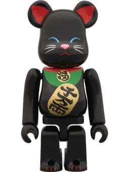 BE@RBRICK figure: Maneki Neko Black