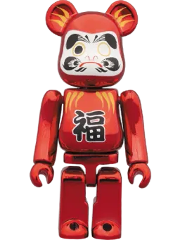 BE@RBRICK figure: Daruma Red Chrome