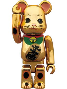 BE@RBRICK figure: Maneki Neko Gold Plated
