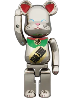 BE@RBRICK figure: Chogokin Maneki Neko Silver Chrome II