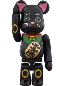 BE@RBRICK figure: Maneki Neko Black