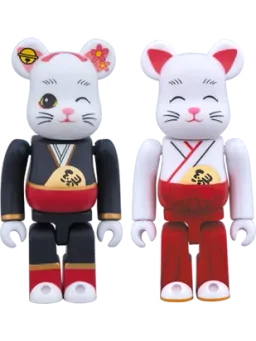 BE@RBRICK figure: Maneki Neko - Maiko & Shrine Maiden