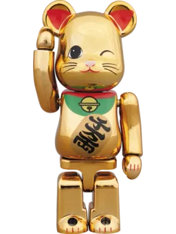 BE@RBRICK figure: Maneki Neko Gold Plated