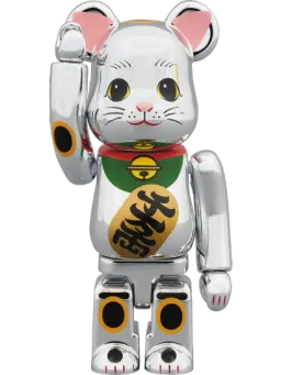 BE@RBRICK figure: Maneki Neko Silver Plated