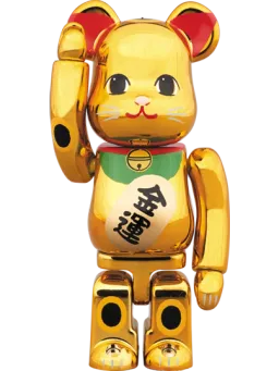 BE@RBRICK figure: Maneki Neko Gold Plated