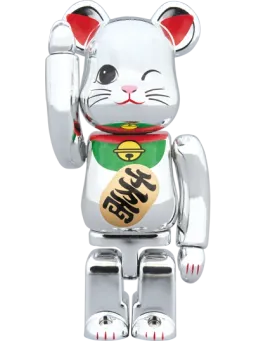 BE@RBRICK figure: Maneki Neko Silver Plated