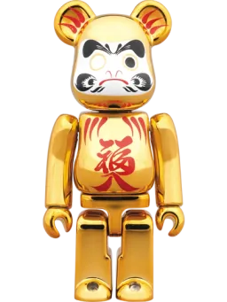 BE@RBRICK figure: Daruma Gold Chrome Fuku