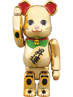BE@RBRICK figure: Maneki Neko Gold Plated