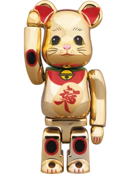 BE@RBRICK figure: Maneki Neko Gold Plated