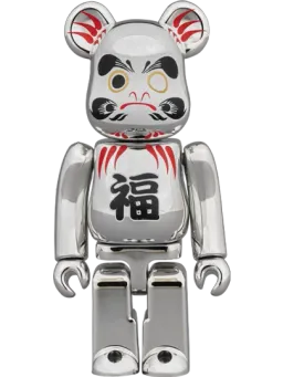 BE@RBRICK figure: Daruma Silver Chrome