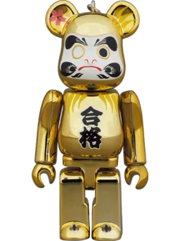 BE@RBRICK figure: Daruma Pass Gold Chrome