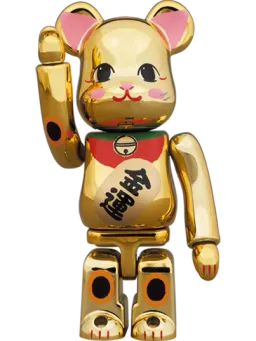 BE@RBRICK figure: Maneki Neko Gold Plated