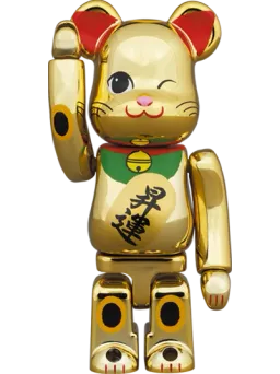 BE@RBRICK figure: Maneki Neko - Gold Plated