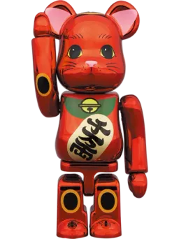BE@RBRICK figure: Maneki Neko Plated Gold