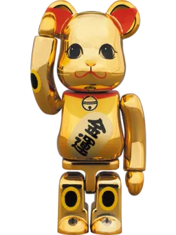 BE@RBRICK figure: Maneki Neko Gold Lucky Cat