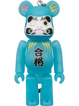 BE@RBRICK figure: Daruma Pass Blue Glow-in-the-Dark