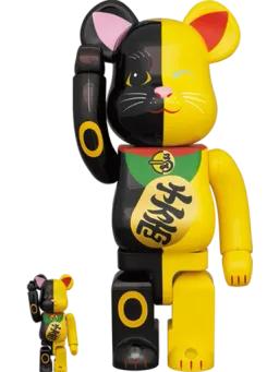 BE@RBRICK figure: Maneki Neko Black & Yellow