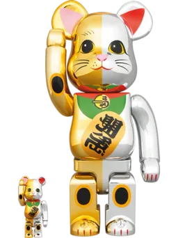 BE@RBRICK figure: Maneki Neko — 開運 銀