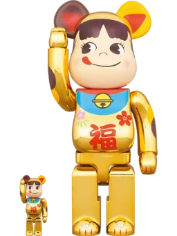 BE@RBRICK figure: Maneki Neko Peko-chan Gold Plated
