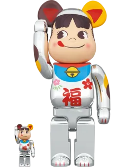 BE@RBRICK figure: Maneki Neko Peko-chan Silver