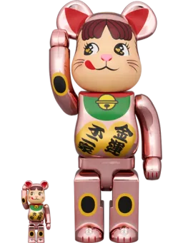 BE@RBRICK figure: Maneki Neko Peko-chan Gold Fortune