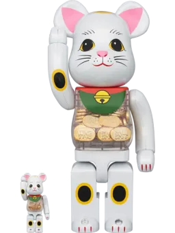 BE@RBRICK figure: Maneki Neko Koban White