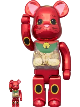 BE@RBRICK figure: Maneki Neko Gold Plated