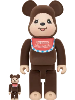 BE@RBRICK figure: Monchhichi-kun (Flocked Ver.)