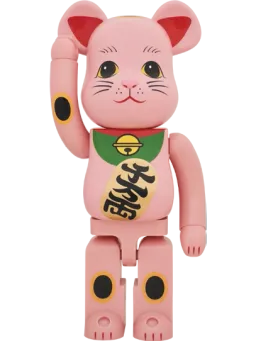 BE@RBRICK figure: Maneki Neko Red Glow-in-Dark