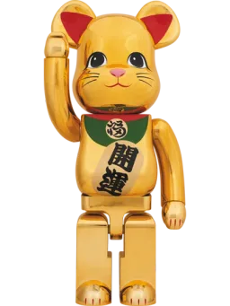 BE@RBRICK figure: Maneki Neko Gold Plated