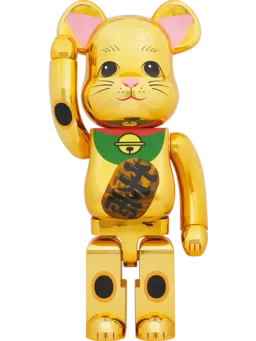 BE@RBRICK figure: Maneki Neko Gold Plated LED