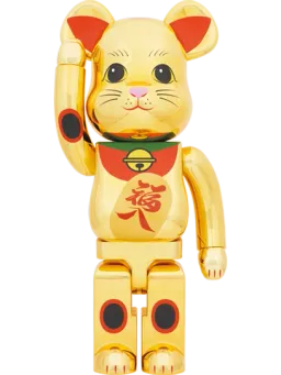 BE@RBRICK figure: Maneki Neko Gold Plated
