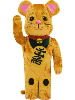 BE@RBRICK figure: Maneki Neko Gold Kigurumi