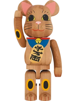 BE@RBRICK figure: Karimoku Maneki Neko Blue