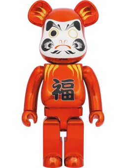BE@RBRICK figure: Daruma Red Chrome
