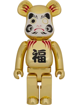 BE@RBRICK figure: Daruma Gold Chrome