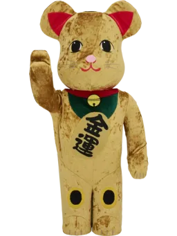 BE@RBRICK figure: Maneki Neko Gold Lucky Cat