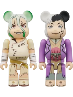 BE@RBRICK figure: 石神千空 & あさぎりゲン 2PCS