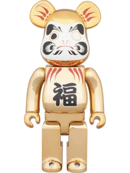 BE@RBRICK figure: Daruma Gold Chrome