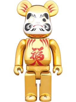 BE@RBRICK figure: Daruma Gold Chrome Fuku
