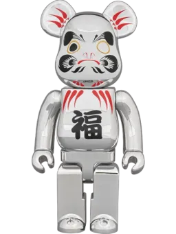 BE@RBRICK figure: Daruma Silver Chrome