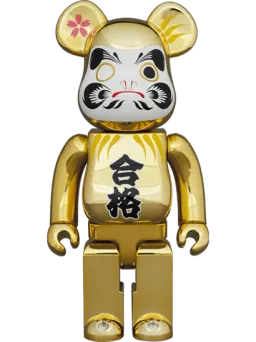 BE@RBRICK figure: Daruma Pass Gold Chrome