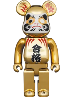 BE@RBRICK figure: Daruma Pass Gold Chrome II