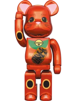 BE@RBRICK figure: Maneki Neko Plated Gold - LED