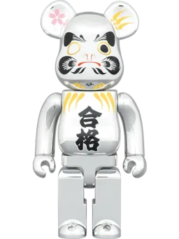 BE@RBRICK figure: Daruma Pass Silver Chrome