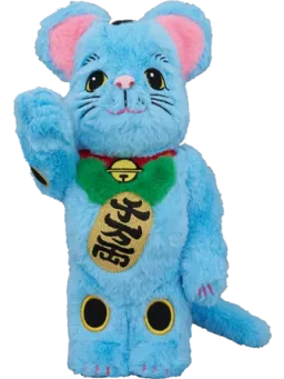 BE@RBRICK figure: Maneki Neko Kigurumi Sky Blue