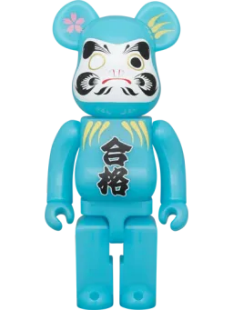 BE@RBRICK figure: Daruma Pass Blue Glow-in-the-Dark