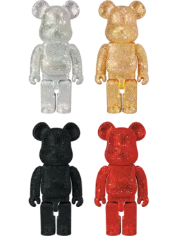 BE@RBRICK figure: Crystal Black/Gold/Silver/Red
